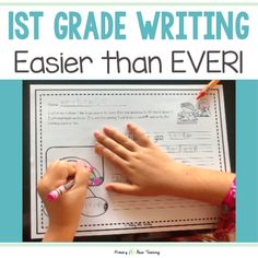 an easy way to teach your students how to use their hands and writing skills for the first grade