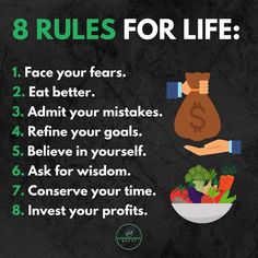 the 8 rules for life that you can use to make money on your diets