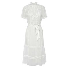 Beautiful Midi Dress By St Roche With Under Slip Dress In The Color “Milky” Size 4 Nwt Midi Length Dress With Lace Trim For Daywear, Midi Length Lace Trim Dress For Daywear, Knee-length Midi Dress With Lace Trim For Casual Wear, Casual Knee-length Midi Dress With Lace Trim, Casual Lace Trim Midi Dress, Knee-length Maxi Dress With Lace Trim For Daywear, Short Sleeve Midi Dress With Lace Trim For Daywear, White Lace Midi Dress For Daywear, Beautiful Midi Dresses