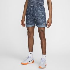 Always stay ready on the court with the 6" NikeCourt Heritage tennis shorts. Cut with a relaxed fit, they're made to help you move effortlessly with lightweight, stretchy and sweat-wicking material. Inspired by the biggest clay tournament of the year, the French-inspired moire print elevates your look. Casual Athletic Shorts With Built-in Shorts For Basketball, Casual Basketball Athletic Shorts, Casual Cotton Athletic Shorts For Basketball, Summer Athleisure Bottoms For Pickleball, Casual Moisture-wicking Shorts For Basketball, Casual Blue Basketball Athletic Shorts, Casual Blue Athletic Shorts For Basketball, Casual Blue Basketball Shorts, Nike Relaxed Fit Athletic Shorts