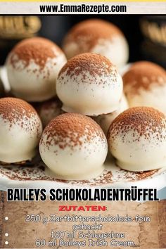 Baileys Schokoladentrüffel Christmas Pralines, Bailey Truffles, Dessert Christmas, Christmas Cookie Box, Baileys Irish, Baileys Irish Cream, Cookie Box, Irish Cream, Christmas Baking