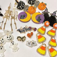 Get into the spooky spirit with our fun Halloween Earrings! These delightfully eerie accessories are the perfect addition to your Halloween costume or festive attire. Featuring a range of whimsical and creepy designs, they're sure to add a bewitching touch to your Halloween festivities. Get ready to turn heads and cast a spell with these charming Halloween earrings! Fun Halloween Earrings, Festive Attire, Skeleton Earrings, Cast A Spell, Earrings Halloween, Rancho Cucamonga, Halloween Skeleton, Halloween Earrings, Halloween Skeletons