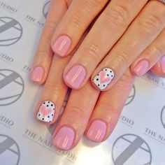 Pink Nail Art Designs, Unghie Nail Art, Heart Nail Designs, Pink Nail Art, Heart Nails