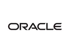 the word oracle is written in black on a white background