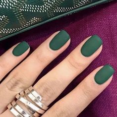 Short Matt 24pcs Square Press On Nails * Color: Matt Green * Square Shape * 24 Pcs Matte Green Nails, Dark Green Nails, Solid Color Nails, Nails Fashion, Fake Nail, Dark Nails, Stick On Nails, Styles Inspiration, Matte Nails