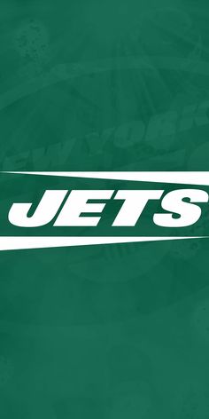 the new york jets logo on a green background