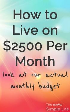 a colorful background with the words how to live on $ 250 per month look at our actual money budget