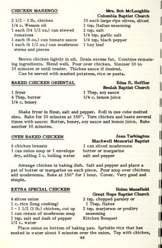 an old recipe for chicken marinaro