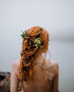 Viking Wedding Hair, Celtic Bride, Red Hair Brides, Celtic Braid, Viking Braids, Viking Wedding, Viking Hair, Flowers In Her Hair