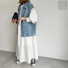 Denim Vest Outfit, Ținută Casual, Vest Outfits, Autumn Outfit, Mode Vintage, Casual Style Outfits, Special Price, Mode Outfits, Denim Vest