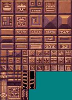 an old computer game with many squares and rectangles