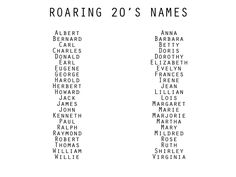 the names of various people are shown in black and white