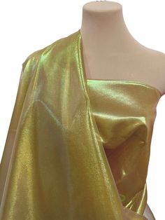 SHEER LAME 69% pearlized metal... 31% nylon  This auction is for 1 yard of autumn gold  also pictured is the emerald  and sea breeze ....listings are in another auction    44 inches wide no stretch Elegant Gold Organza Embroidered Fabric, Glamorous Gold Sequin Fabric, Iridescent Fabric Gold, Luxury Metallic Glamorous Sequin Fabric, Festive Gold Shimmer Sequin Fabric, Lame Fabric, Cinderella Costume, Pageant Dress, Dress Formal