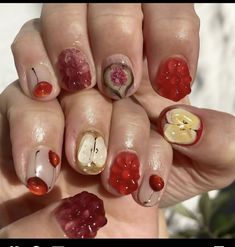 Jelly Fruit, Nail Instagram, Fresh Manicure, Soft Nails, Nail Tattoo, I Love Nails, Fruit Design, A Fruit