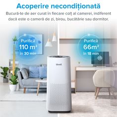 an air purificater in front of a living room