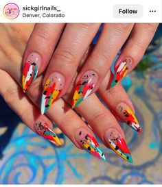 Abstract Babies 2023 Nails Ideas, Sick Girl, Beach Nail Art, Hot Nail Designs, Beach Nail, 2023 Nails, Nails Art Ideas, Sassy Nails, Girl Nails