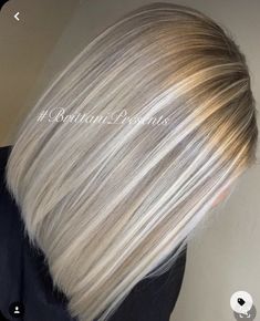 Ombre Bob, Cool Blonde Hair, Blonde Hair Shades, Low Lights Hair, Blonde Hair Looks, Blonde Hair With Highlights, Hair Color Highlights, Hair Shades, Hair Color And Cut