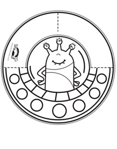 an image of a cartoon character in the center of a circular frame with circles around it