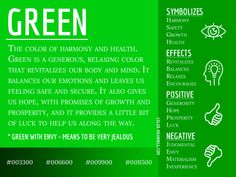 green is the color of harmony and health