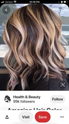 Hair Color Ideas For 40+, Brunette With Blonde Highlights Shoulder Length, Brunette Hair With Blonde Highlights Short Length, Fall Brunette With Blonde Highlights, 40 Brown Hairstyles With Blonde Highlights, Color Melt Short Hair, Shoulder Length Blonde Highlights, Short Hair With Extensions, 50 Hottest Balayage Hair