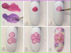 Unghie Nail Art, Water Color Nails, Nail Art Techniques, Floral Nail Art, Super Nails, Flower Nail, Flower Nail Art, Floral Nails, Nail Art Inspiration