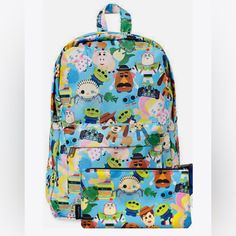 Nwt Disney Printed Nylon Backpack And Maching Pencil Pouch Interior Has Laptop Pocket. Measurements: W: 11.5" X H: 17.5" X D: 5" *Please Note, That Patterns Will Vary With Our All-Over-Print Styles. Not Every Piece Will Look Identical Nor Will Be An Exact Match As To What Is Pictured Online. Officially Licensed Featuring Disney Printed Nylon Bag Dimensions Are W: 11.5" X H: 17.5" X D: 5" Pencil Case Dimensions Are : 8” X 4 1/2” Multicolor Disney Standard Backpack, Multicolor Character Print Backpack, Multicolor Backpack For Disney Fan Events, Character Style Standard Backpack For Travel, Disney Bags For Daily Use And Back To School, Character Style Travel Backpack, Disney Backpack For Daily Use And Back To School, Multicolor Disney Bags For Back To School, Disney Backpack For Back To School