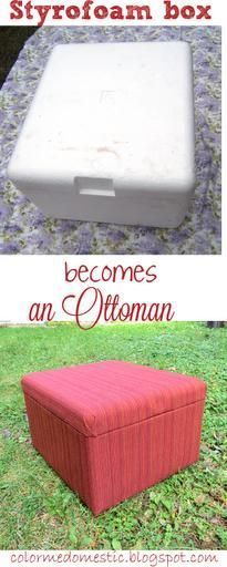 an ottoman box is shown in two different colors and sizes, with the words become an ottoman