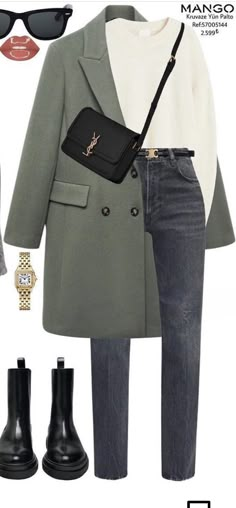 Winter Fashion Capsule, Style For 30s, Olive Winter Outfit, Stylish Outfits 2024 Autumn, Dark Spring Outfits, Autumn Winter Fashion 2024, Cold Weather Business Outfits, Winter Outfits Travel, Winter Capsule Wardrobe 2024