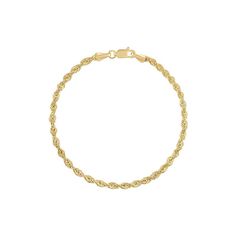 Crafted from 14k gold, and polished to a brilliant shine, this Jordan Blue rope chain necklace is a perfect complement to your look. Crafted from 14k gold, and polished to a brilliant shine, this Jordan Blue rope chain necklace is a perfect complement to your look. Nickel free Metal: 14k gold Length: 7.25 in. Chain width: 3.1 mm Packaging: velvety pouch Finish: polished Chain type: hollow rope Size: 7.25". Gender: female. Age Group: adult. Elegant 14k Gold Rope Chain Bracelet, Classic Gold Bracelet With Rope Chain, Classic Gold Rope Chain Bracelet, Elegant Rope Chain Link Bracelet, Formal 14k Gold Bracelets With Rope Chain, Classic 14k Gold Bracelet With Rope Chain, Classic 14k Gold Rope Chain Bracelet, Jordan Blue, Rope Chain Necklace