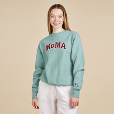 MoMA Exclusive: A classic sportswear brand that's outfitted athletes since the 1930s, Champion has teamed up with MoMA to create a special-edition Garment-Dyed Crewneck Sweatshirt that nods to casual '90s minimalism. Featuring �MoMA� appliqu�d in classic collegiate-style letters, this comfortable closet essential has a soft hand feel and a cool, washed-out color thanks to the unique process of garment dyeing. Champion is no stranger to the museum either, as it was part of MoMA's 2017 exhibition Items: Is Fashion Modern? The Champion Garment-Dyed Crewneck Sweatshirt - MoMA Edition is available in sizes Small through X-Large. 90s Minimalism, Casual 90s, Scarf Organization, Style Letters, Classic Sportswear, Collegiate Style, Closet Essentials, Sportswear Brand, Cold Weather Accessories