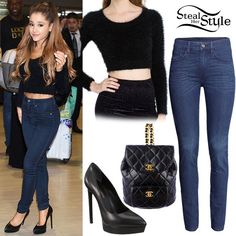 Outfits With Blue Jeans, Ariana Grande Outfits Casual, Cat Valentine Outfits, Valentine Outfits, Ariana Perfume, Style 2014, Designing Ideas