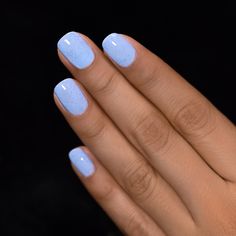 Milky Nails, Blue Acrylic Nails, Blue Gel, Her Nails