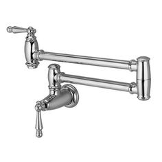 the two handle wall mounted faucet in chrome