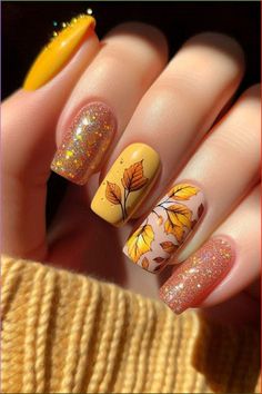 Decorating your nails for fall is a delightful way to embrace the spirit of the season. The warm colors and themes make it a fun experience. I enjoy picking a design from the list and showing it to a nail artist. Seeing these ideas come to life is amazing. Fall nail art is a creative way to celebrate the season and show off your unique style! Gold Wedding Nails, Nail Designs Cute, Character Nails, Mouse Nails, Elegant Touch Nails, Pastel Nail Art, Nails Styles, Idea Nail, Baby Blue Nails