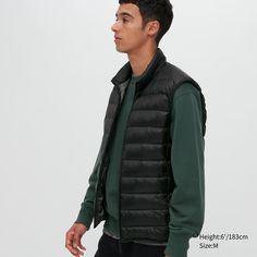 Ultra Light Down Vest (Narrow Quilt) Light Down, Warm Down, Quilt Stitching, Down Vest, Storage Pouch, Sporty Style, Uniqlo, Mens Coats, Water Repellent