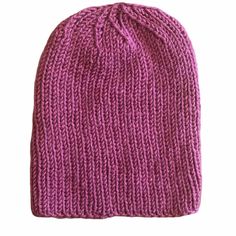 Cooperative Studio - Hand Knitted Chunky Beanie - Pink Chunky Beanie, Fedora, Hand Knitting, Knitted Hats, Knitting