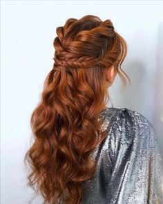 Long Red Hair, Long Red, Wedding Hair And Makeup, Hair And Makeup, Hair Dos, Bridesmaid Hair, Hair Updos, Pretty Hairstyles, Hair Looks