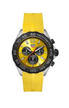 TAG Heuer Formula 1 Tag Heuer Formula 1, Yellow Watches, Tag Heuer Formula, Tag Heuer Watch, Mens Chronograph, Sport Automobile, Gents Watches, Chronograph Watch Men, Modern Gentleman