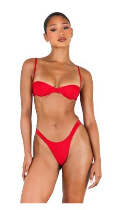 MELINA UNDERWIRE TOP - SCARLET RED - MELISSA SIMONE Red Bikinis For Women, Swimsuit Pics, Red Bathing Suits, Underwire Top, June 2024, Cute Bikinis, Bra Sizes, Scarlet, Bathing Suits