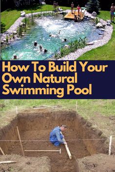 how to build your own natural swimming pool in the garden or backyard with pictures and instructions