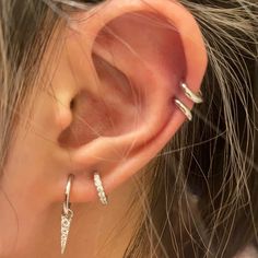 Cartilage Piercing, Oct 31, Silver Hoops, Helix, Silver Hoop Earrings, Ear Piercings, Piercings, Gold Jewelry, Jewelry Box