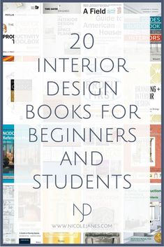 the cover of an article about interior design books for beginners and students