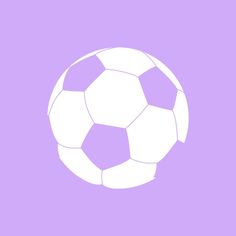 a white soccer ball on a purple background