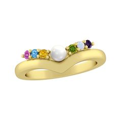 This beautiful cultured pearl family ring can be personalized with the gemstone of your choice. Family Ring, Family Rings, Color Stone, Pearl Color, Cultured Pearls, Stone Color, Apparel Accessories, Jewelry Accessories, Jewelry Rings