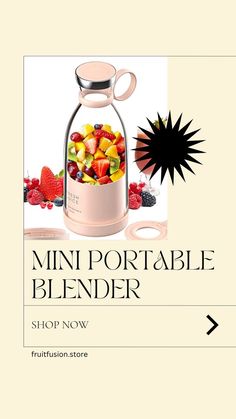 Mini Portable Blender: Blend On-the-Go for a Healthy Lifestyle! Gym Office, Busy Schedule