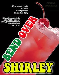 an advertisement for a drink with a cherry on top