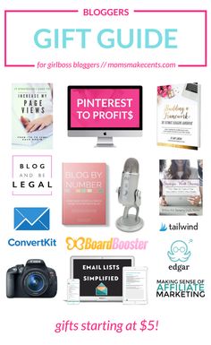 the blogger's gift guide for pinterest to profits