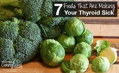 broccoli and brussel sprouts on a cutting board