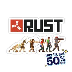 the sticker for rust is on sale