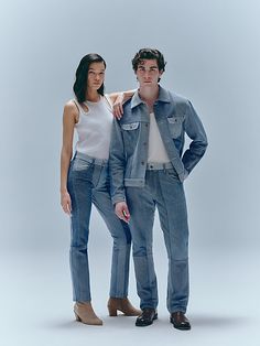 THE FULL-CIRCLE LOOK Saved from the landfill, reimagined for many more years of wearing. Our classic regular straight leg jean, otherwise known as the Greensboro, has a whole new look. This circular interpretation is crafted in collaboration with Beyond Retro from a patchwork of discarded denim, repurposed and ready to become your new essential. Highlights include a mid-rise waist, a regular fit, and a classic straight leg that looks good cuffed or uncuffed. These jeans come fully equipped with Spring Jeans With Patch Pockets In Recycled Denim, Fitted Recycled Denim Jeans With Five Pockets, Denim Blue Jeans With Contrast Stitching In Recycled Denim, Spring Rigid Denim Jeans With Patch Pockets, Recycled Denim Jeans With Patch Pockets For Fall, Relaxed Fit Jeans With Contrast Stitching In Recycled Denim, Fitted Rigid Denim Jeans, Recycled Denim Jeans With Standard Cut For Fall, Recycled Denim Jeans For Fall With Standard Cut